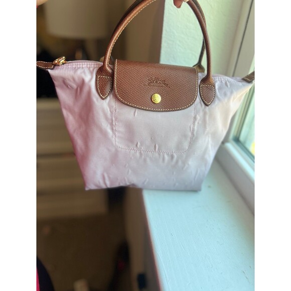 Longchamp Le Pliage Original Handbag Type S - Light Pink - Made in France - Picture 6 of 12